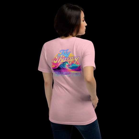 MUDPUPs My Therapy Surf TShirt for Surfer Girl Vacay Shirt for Surf Party Beach - Picture 3 of 16